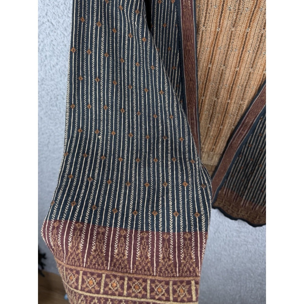 Peruvian Connection Artisan Knit Cardigan Open Front Multicolor Ethnic Boho XL - Picture 2 of 10
